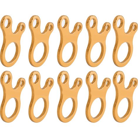3-Loch-Seilspanner für Abspannleinen, ideal für Camping, Wandern und Outdoor-Aktivitäten (gold). (1/5)