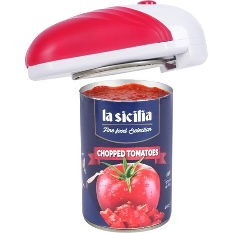Ouvre-boîte Electrique Automatique Cuisine: Ouvrez vos Boîtes Facilement d'une Simple Pression sur un Bouton – Automatique Mains Libres Bords Lisses Adapté Aux Aliments Rouge (1/3)