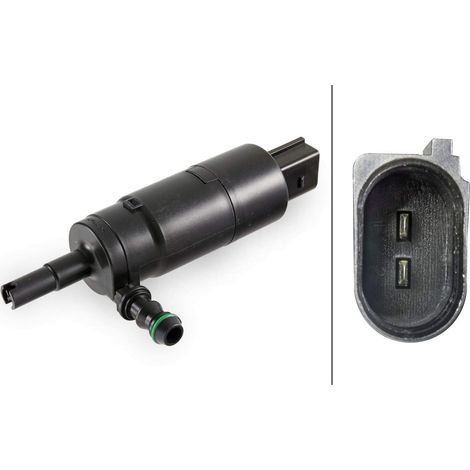 HELLA 8TW 006 849-031 Pompa acqua lavaggio, Lavafari, 12V, elettrico, Monopompa, Spina Spina piatta