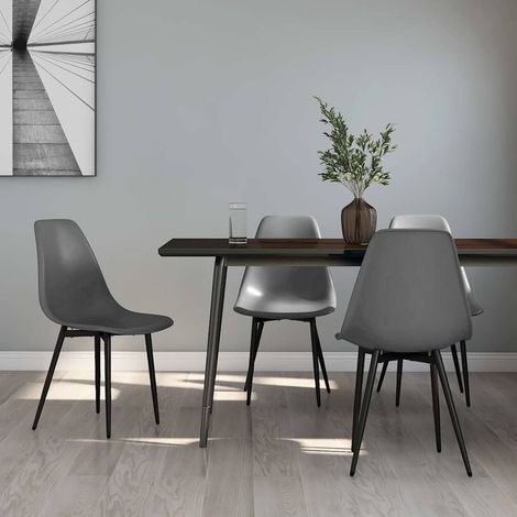 Lot de 4 Chaises de salle à manger - Chaises à dîner Gris PP BV826167 - BonneVie (1/5)