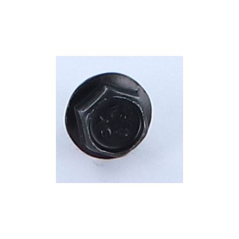 Vis métaux Tête hexagonale TH M6X20 Embase collerette crantée Classe 8.8 Acier zingué noir-1 pièce (1/2)