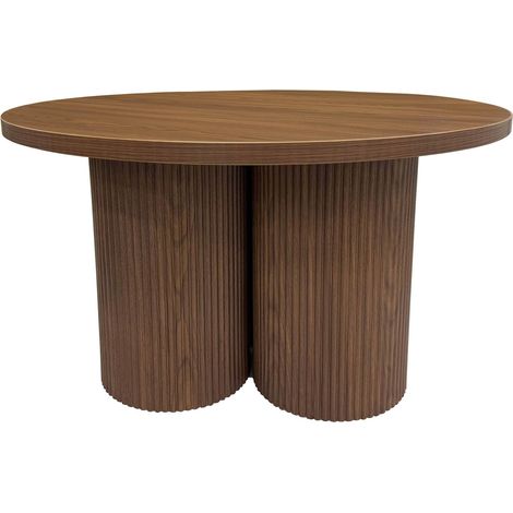 Oviala – Table basse ronde 80 cm – Hauteur 45 cm – Plateau en MDF mélaminé – Structure légère en bois de pin certifié FSC