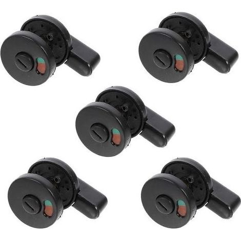 Lot de 5 verrous de porte avec indicateur de confidentialité pour toilettes publiques (1/3)