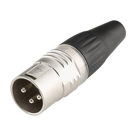 XLR MÂLE DROIT HICON HI-X3CM-V PÔLES: 3 NOIR, ARGENT 1 PC(S) (1/2)