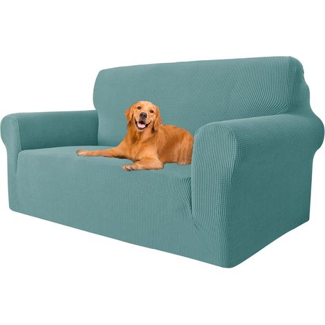 Stretch Sofa Cover, Super Elastic Sofa Cover with Armrests, Universal Sofa Cover, Modern, Non-Slip, Anti-fouling, Washable,Bright Blue 2 Places(145CM-178CM) (1/5)
