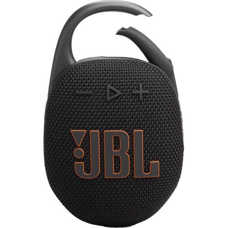 JBL Clip 5, Enceinte Bluetooth ultra-portable, mousqueton intégré, son JBL Pro, basses percutantes, 12 heures d\'autonomie, fonction Playtime Boost, résistante à l\'eau et à la poussière IP67, en noir (1/4)