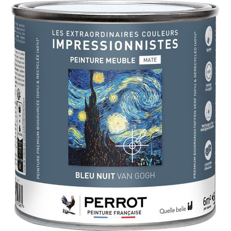 PEINTURE MATE POUR MEUBLE BLEU NUIT VAN GOH 500ML  - PERROT