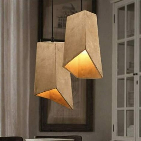 Lampadario cemento sospensione pendente moderno con portalampada E27 Max 40 Watt (1/5)