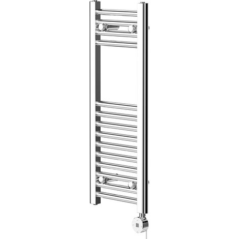 Pizarro Chrome 800mm x 300mm Straight Digital Thermostatic Electric Heated Towel Rail (1/5)