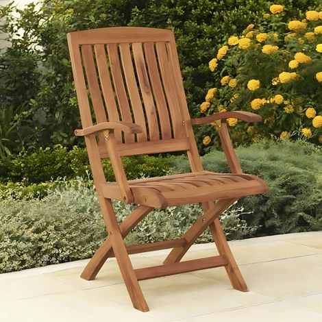 Sillón de jardín en teca maciza Lisato