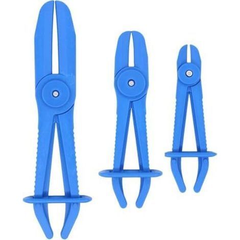 Hose Clamp Pliers, Hose Clamp Pliers, Hose Pliers Set, 3PC Flexible Hose Clamping Tool for Clamping Cooling and Fuel Hoses, Blue (1/5)