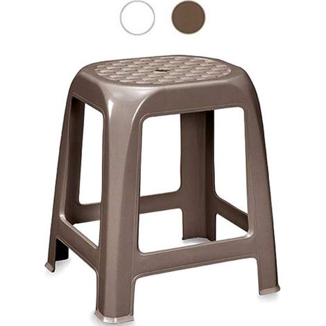 Stefanplast – Tabouret empilable en polypropylène – Pieds antidérapants – Capacité 100 kg – Dimensions 41x35x46 cm