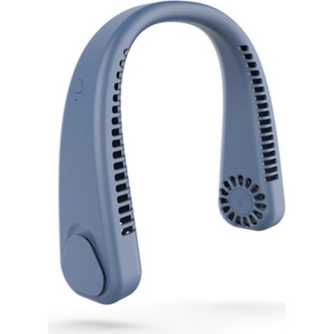 Ventilador de cuello portátil, recargable por USB, sin aspas, 3 velocidades, ideal para la oficina, viajes y acampadas.