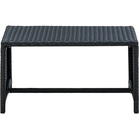 vidaXL Mesa de centro de ratán sintético negro 70x40x38 cm (1/2)