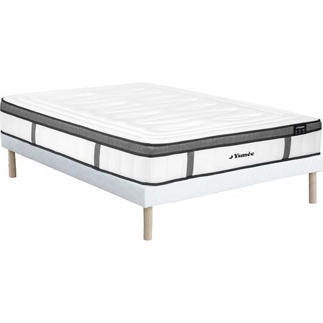Set OLIANE di DREAMEA: Rete + Materasso ibrido a molle insacchettate e memory sp. 30 cm 160 x 200 cm (1/4)