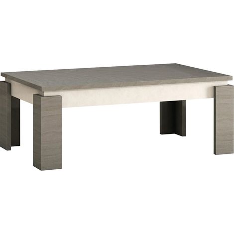 GONDOR - Table Basse Décor Bois Gris Veiné et Beige (1/3)