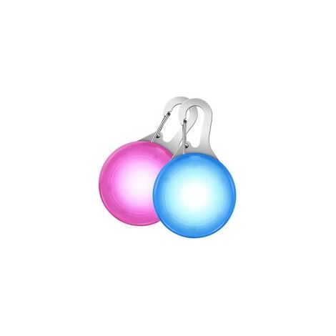 Lot de 2 suspensions Puppy, 3 modes d'éclairage, LED, bleu/rose