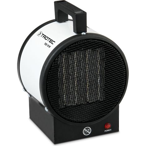 TROTEC Bauheizer elektrisch TDS 10 M – Heizleistung 1 kW / 2 kW – Elektroheizer Luftmenge 100 m³/h – Heizlüfter mit Thermostat, Keramik (1/5)