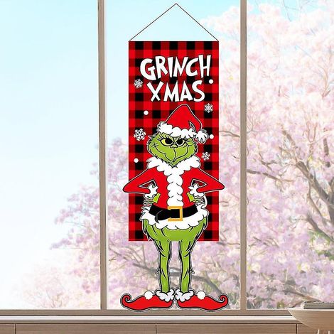 1 guirlande de Noël suspendue B, décorations de porte et fenêtre « Joyeux Noël » (1/5)