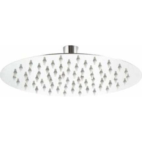 Runder 30-cm-Duschkopf mit Regenduschstrahl, Edelstahl