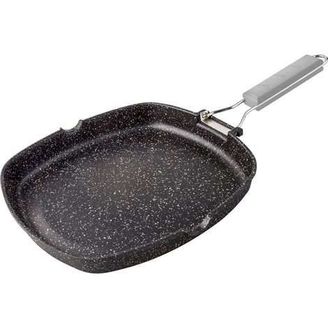 Manico pieghevole in pietra per griglia suprema liscia 24 cm