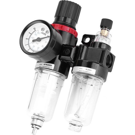 Filtre à air comprimé, régulateur de pression, lubrificateur, piège à eau et à humidité, séparateur huile/eau G1/4 (1/5)