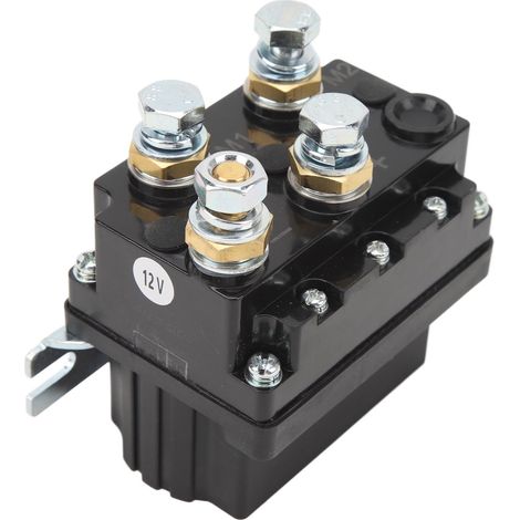 Contrôleur de relais de contacteur électromagnétique de treuil 12V 500A pour vérins de levage de pompe hydraulique adaptés aux véhicules tout-terrain/véhicules polyvalents/remorques SUV de classe A de (1/5)