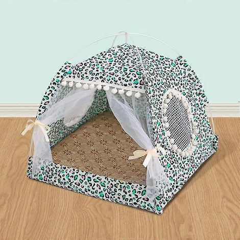 Coussin d'intérieur pour chien et chat, tente respirante, niche pour chiot ou chat, lit confortable et amovible pour petit chien, produit pour chenil.