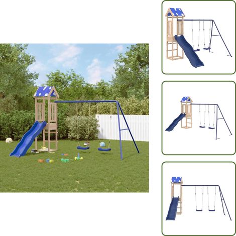 Kieferholz Spielhaus - vidaXL Spielturm Massivholz Kiefer - Sandkasten für Kinder (1/5)