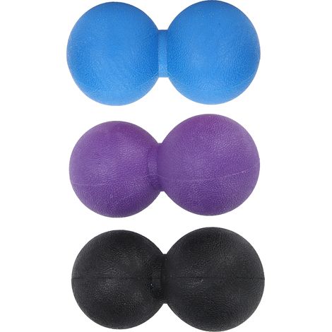 Ballon de yoga en silicone portable pour la relaxation musculaire et le massage des fascias (noir, violet, bleu) (1/5)