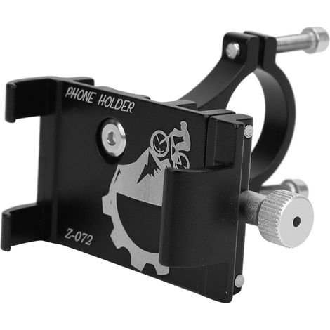 Support de téléphone en alliage d'aluminium pour vélo, VTT et moto, noir (1/5)