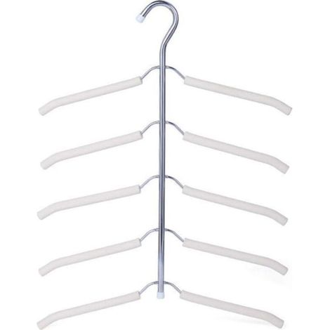 Cintre gris et abricot, antidérapant et peu encombrant, en acier inoxydable, lot de 2 pièces (1/5)