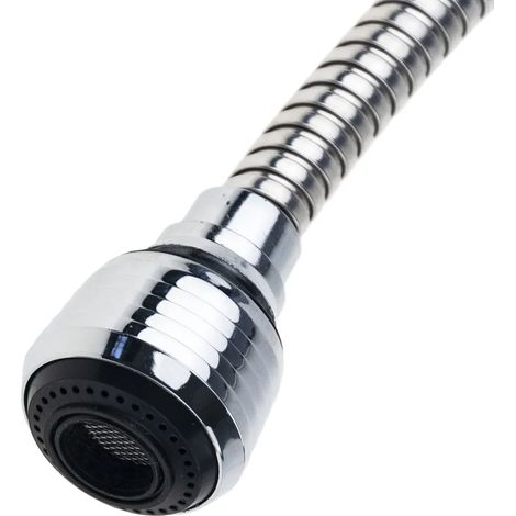 Flexibler Verlängerungsschlauch für Wasserhahn, Strahlregler, Chrom