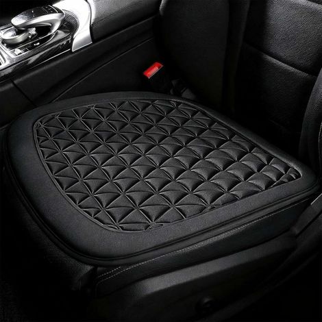 3D Diamond Pattern Car Seat Cushion, Cotton and Fabric Car Seat Cushion, Non-Slip Front Seat Cushions, All Season Comfort for Most Cars (Black, 48 x 46 cm) (1/5)