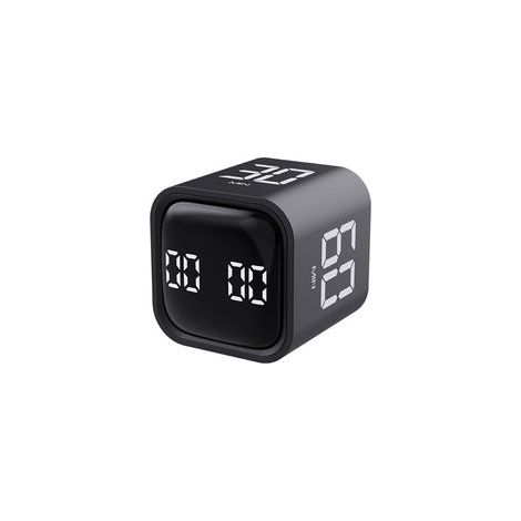 Timer a rilevamento di gravità Pomodoro, strumento di gestione del tempo per dipendenze, lavoro, ufficio, studio, faccende domestiche, bambini, cucina, sport (nero) - Crezuo