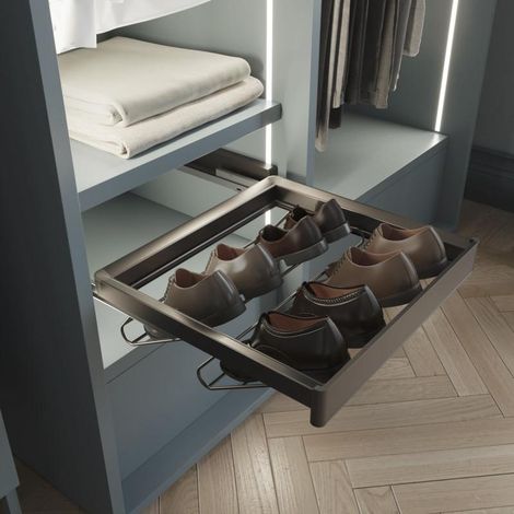 Emuca Quartz Organizzatore per scarpe titanio 740 mm
