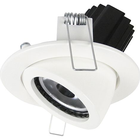 Empotrable techo tilt MINI LUNA Adjustable Round Corte de fase L,C LED COB 4.70W 650lm(464lm) CRI90 2700K 28º Blanco