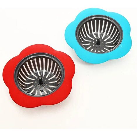 Green Mobility-Filtre à cheveux en Silicone TPR en forme de fleur, pour évier de cuisine, salle de bain, douche (1/5)