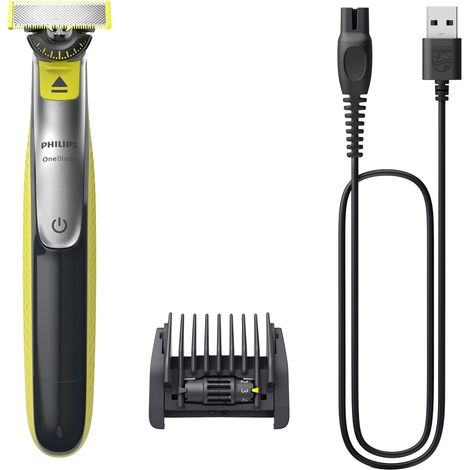 Afeitadora y recortadora de pelo Philips OneBlade 360 QP2734/23, gris/verde