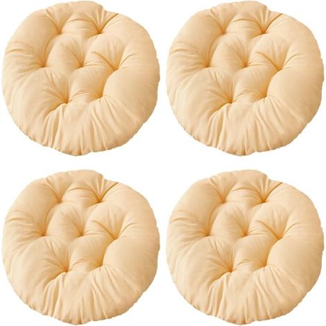 Lot de 4 pour chaises de Cuisine fabriqués, Coussin de Siège Rond Confortable, Coussins de Chaise de Cuisine 40x40 cm, Rembourrage en éponge et, pour Salle à Manger, Salon, Chambre d'étude (1/5)