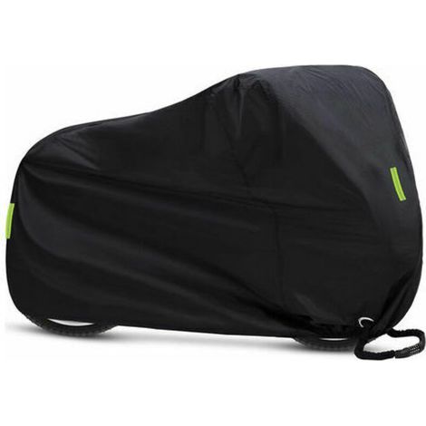 Housse de vélo, housse de vélo, housse de pluie imperméable pour vélo, anti-poussière, protection UV robuste pour VTT, vélos de route avec bandes réfléchissantes, trous de verrouillage, 2 poches de ra (1/4)