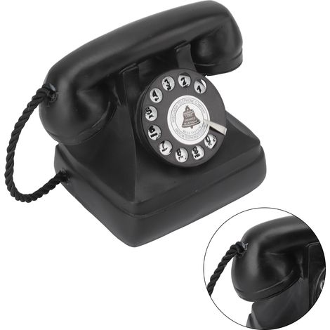 Grand modèle de téléphone décoratif rétro en résine, décoration de téléphone rotatif Vintage, décoration pour fenêtre de café Bar Type 13 (1/5)
