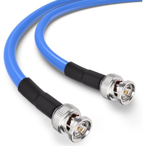 Câble SDI BNC 2m 3G/6G/12G 75 ohms Cordon BNC Mâle à Mâle Câble RG6 pour DVR Oscilloscopes Caméras de Surveillance CCTV (1/5)
