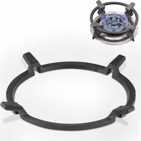 Drehbarer Wok-Pfannenträger aus Gusseisen, universeller Wok-Träger, Gas-Wok-Adapter für Gusseisenpfanne, rutschfest, schwarz, für Brenner, Gasherd, Herd
