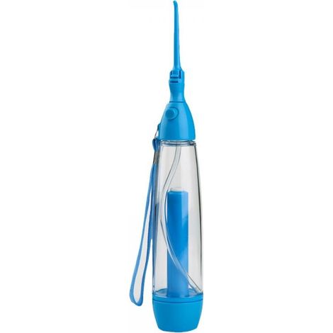 Nettoyeur de dents manuel, hydropulseur buccal à tige de traction, bleu, 1 pièce (1/5)