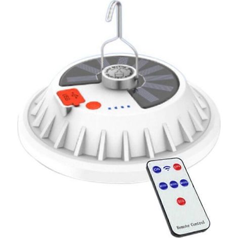 Lampe LED rechargeable 300 W avec télécommande, lanterne solaire portable d'urgence pour marchés nocturnes (1/5)