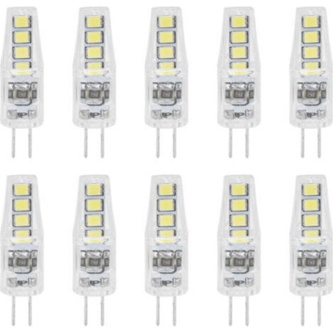 10 pièces G4 8LED lumière 2835 puces de lampe 2W 360 Angle PC lampe ampoule pour bureau à domicile 220Vlumière blanche (1/5)