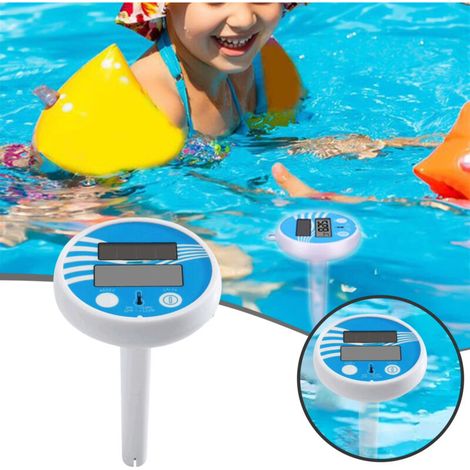 Thermomètre flottant, thermomètre de piscine solaire, équipement de piscine, avec écran LCD, facile à lire, IPX8 (1/5)