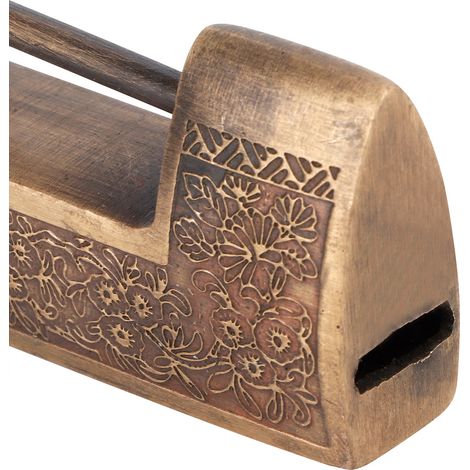 Candado antiguo, candado de cobre antiguo, candado vintage, caja de regalo, joyería, regalos de boda, estilo tradicional chino, apertura de 5 cm, candado Art Déco, candado chino antiguo, decoración de (1/5)