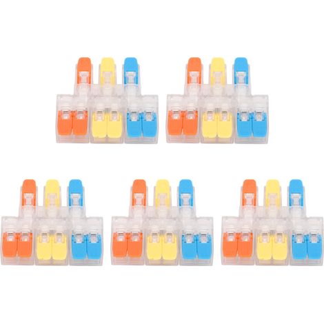 5 Pièces Connecteur Électrique Rapide 3 Entrées 6 Sorties 41A 450V pour Câbles 0.5‑6mm² 10‑20AWG (1/5)